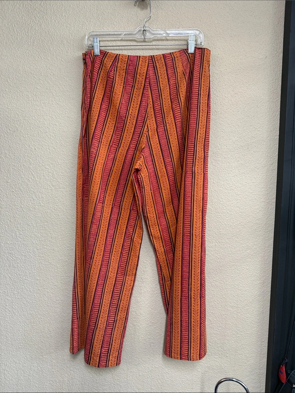 Anokhi Colorful 100% Cotton Drawstring Wide Leg Cropped Pant Size M